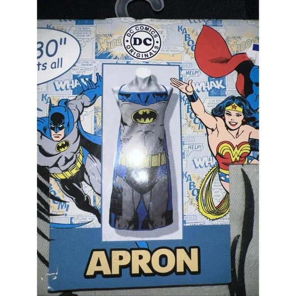 DC Comics Originals Batman 100% Cotton Apron 26" x 30" One Size Fits All New - Picture 4 of 4